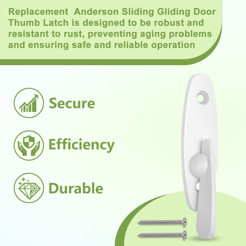 ArrogantF 2573609 Thumb Latch Replacement Andersen Sliding Door Lock,Tribeca Style Gliding Door Thumb Latch fit 200 Series Narroline Gliding Doors,Frenchwood Gliding Doors and Perma-Shield Gliding Doors - Image 4